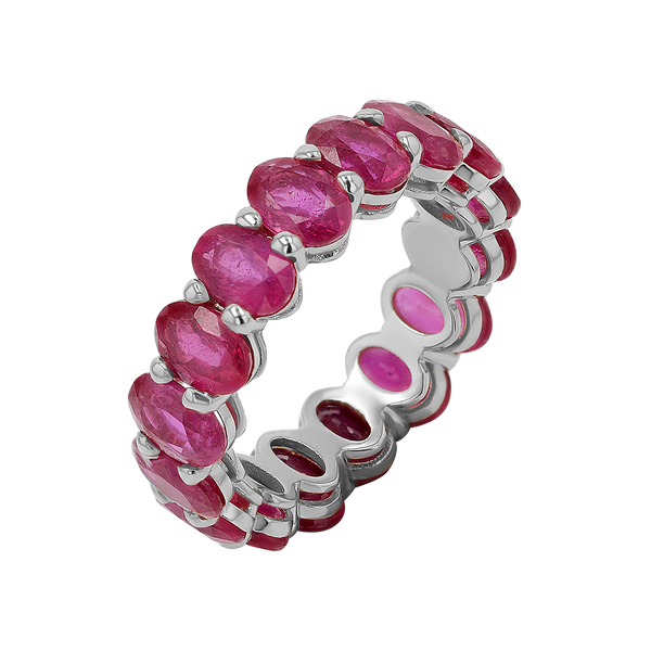 Genuine Ruby Oval Eternity Band