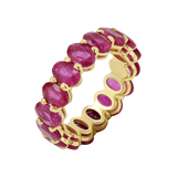 Genuine Ruby Oval Eternity Band