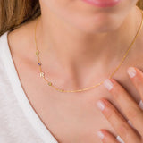 Golden Astoria – Collier initiales personnalisées avec pierres précieuses