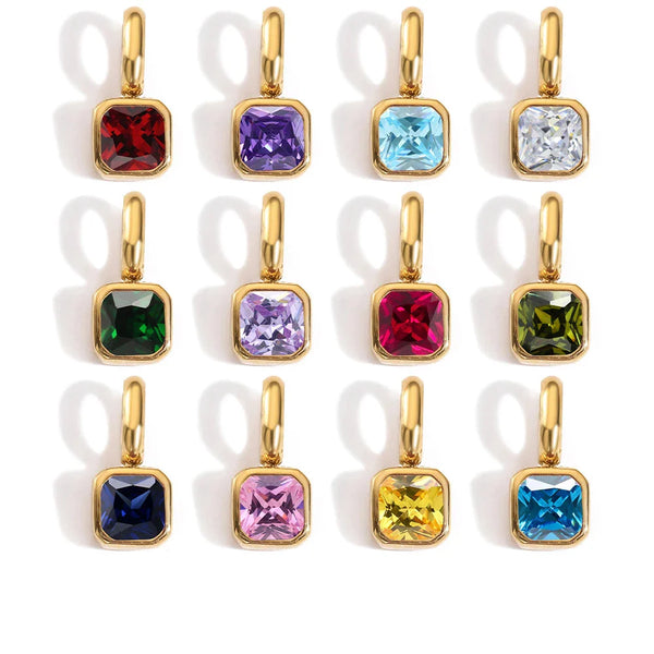 Birthstone Block Charm