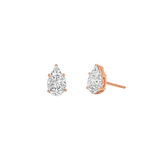 Pear Shape Illusion Set Diamond Stud Earrings
